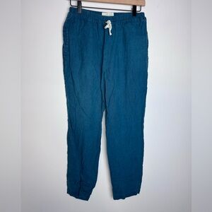 Not Perfect Linen NPL blue linen pants